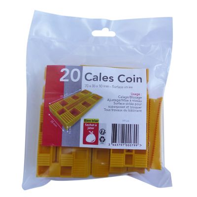 Cales coins (lot de 20) en PVC Acbat