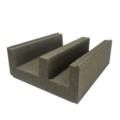 Bordure technique en béton coloris gris 25X22x8 6 cm