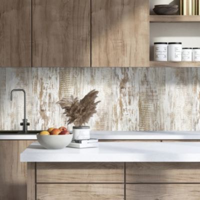 Crédence de cuisine effet bois clair IDPanneaux L. 255 x H. 60 cm - Idpanneaux