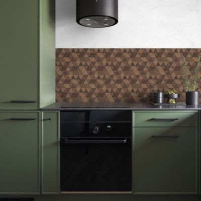 Crédence de cuisine effet noyer marron IDPanneaux L. 300 x H. 60 cm - Idpanneaux