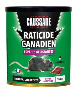 Céréales raticide Canadien espèces résistantes Caussade 150g