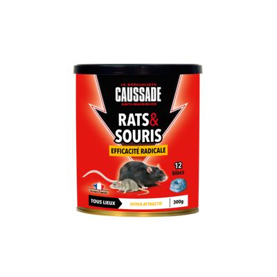 Appâts anti-nuisibles rats et souris 300g