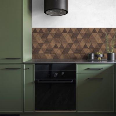 Crédence de cuisine effet noyer IDPanneaux L. 255 x H. 60 cm - Idpanneaux