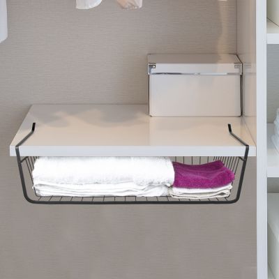 JE CHERCHE UNE IDEE Panier sous étagère en fil métallique - vue 2