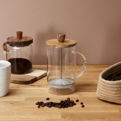 Cafetiere A Piston Cook Concept Verre Acacia Et