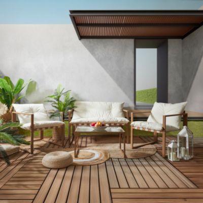 HOME DECO FACTORY Salon de jardin Cagliari 4 pièces M2 - vue 1