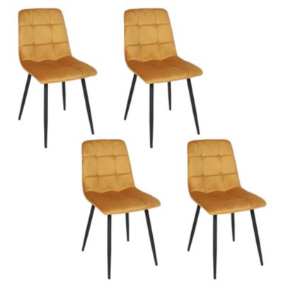 HOME DECO FACTORY Lot de 4 Chaises Rembourrées Modernes Mateo – 45 cm x 52 cm x H 88 cm Hauteur d'Assise 48 cm - vue 3