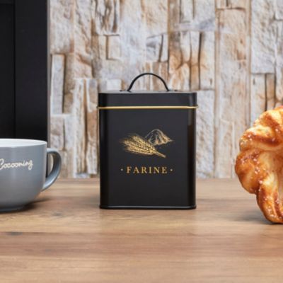 COOK CONCEPT Boîte à farine en métal et doré - vue 2