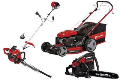 Kit thermique jardin Einhell ? Tondeuse 56 cm débroussailleuse taille haie tronçonneuse - vue 2