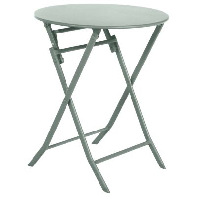 Hespéride Table de jardin pliante ronde 2 places Vert, H. 71 cm, GREENSBORO