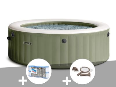 Kit spa gonflable Intex PureSpa rond Bulles 4 places + 6 filtres + Kit d'entretien - vue 2