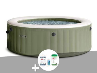 Kit spa gonflable Intex PureSpa rond Bulles 4 places + Kit de traitement brome - vue 2