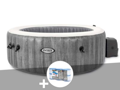 Kit spa gonflable Intex PureSpa Baltik rond Bulles 4 places + 6 filtres