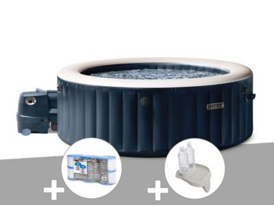 Kit spa gonflable Intex PureSpa rond Bulles 6 places + 6 filtres + Porteverre - vue 2