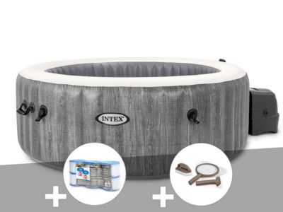 Kit spa gonflable Intex PureSpa Baltik rond Bulles 6 places + 6 filtres + Kit d'entretien