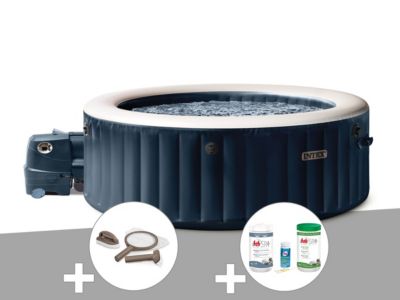 Kit spa gonflable Intex PureSpa rond Bulles 6 places + Kit d'entretien + Kit de traitement brome - vue 2