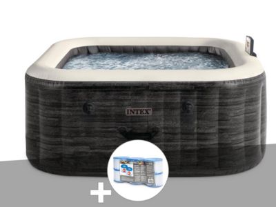 Kit spa gonflable Intex PureSpa carré Bulles 4 places + 6 filtres - vue 2