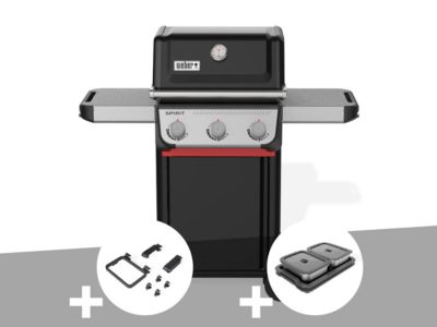 Barbecue à gaz Spirit E 310 + Set daccessoires clipsables + Kit de préparation et de service Weber - vue 2