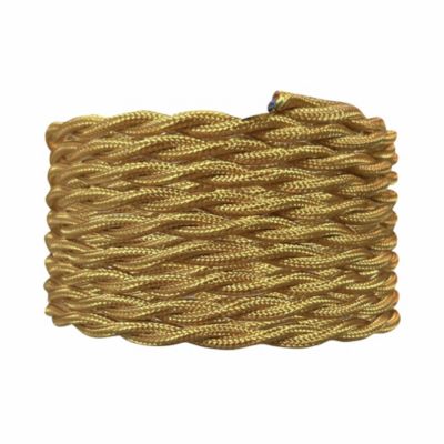 Câble électrique torsadé doré antique long. 3m diam. 6.2mm Tibelec