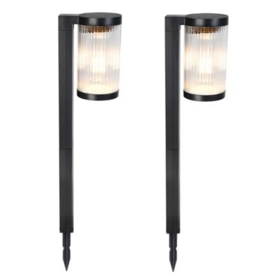 Lot 2 balises solaires LUMISKY BEAMLIT LED chaud H58 cm Eclairage jardin allée terrasse - vue 2
