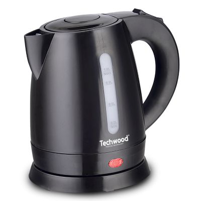 Bouilloire Electrique Techwood TB-1036 Capacité 1L - 1600W Arrêt de sécurité en cas de surchauffe Indicateur niveau d'eau, noir
