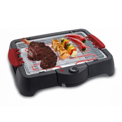 Barbecue Electrique de Table 2000W Techwood TBQ-2035 - Bac récupérateur de graisse Grille réglable sur 2 hauteurs