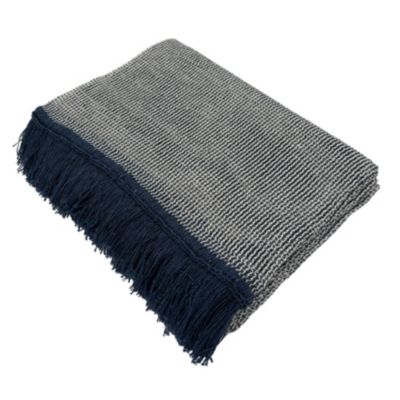 Rideau tamisant à tissage alvéolé (140x240 cm - Bleu)