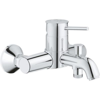 Mitigeur monocommande Bain / Douche mural GROHE Finition Chromé Profondeur 191 mm