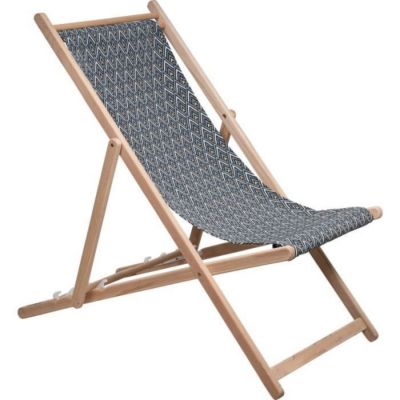 Transat JARDIN PRIVE Chilienne jacquard losange toile amovible.