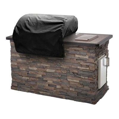 36Wx26Dx14H inch Housse de barbecue encastrable extérieure en tissu Oxford 420D  Bche de protection pour barbecue intégrée