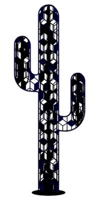 Cactus 3 branches origami h.170 cm anthracite