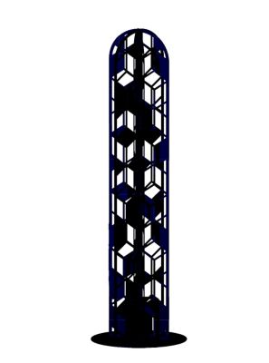 Cactus droit origami h.100 cm anthracite