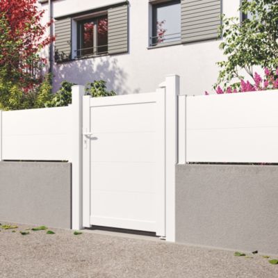 Portillon Belty en aluminium MARYN - 99 x h.145 cm - Blanc