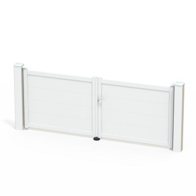 Portail battant en aluminium MARYN3.56X1.35 9016