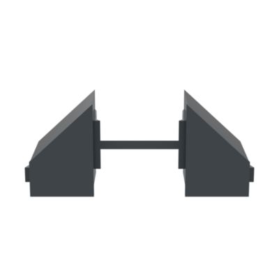 Lot de 10 demi-entretoises Belty lame persienne blanc 9016