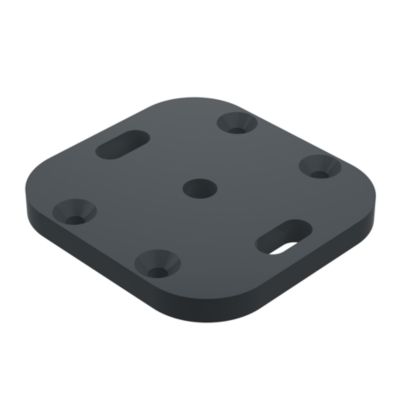 Platine 2 points pour clôture Belty aluminium blanc 9016