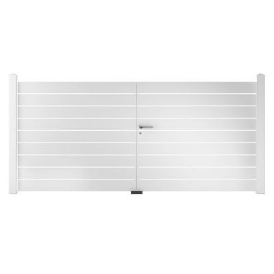 Portail pvc France Portails Azur blanc - 300 x h.150 cm