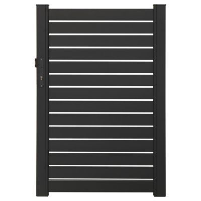 Portillon aluminium Abloux noir - 100 x h.150 cm