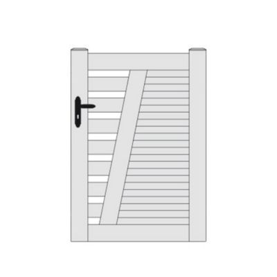 Portillon pvc Rhône blanc 100 x h.150 cm