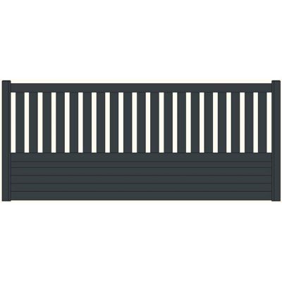 Portail en alu Creuse gris 350 cm
