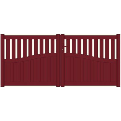 Portail en alu Penfeld rouge basque 350 cm