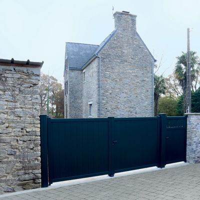Portail en alu Cornouaille gris 300 cm
