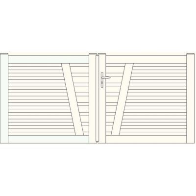 Portail en alu et pvc Rhone 3 50 cm