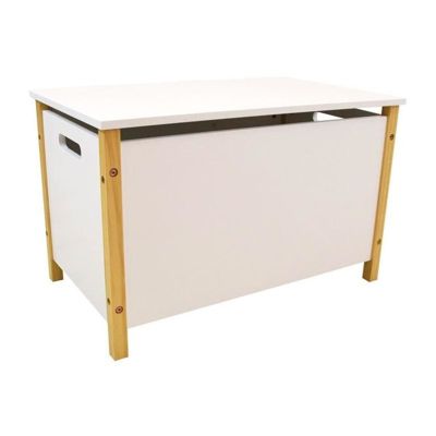 SCANDIWOOD Coffre a jouets en bois 37,5 x 60 x36 cm pour enfant