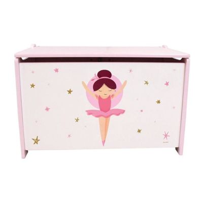 Coffret a jouets en bois - Danseuse Ballerine - FUN HOUSE - H.40 x L.58 x P.36 cm