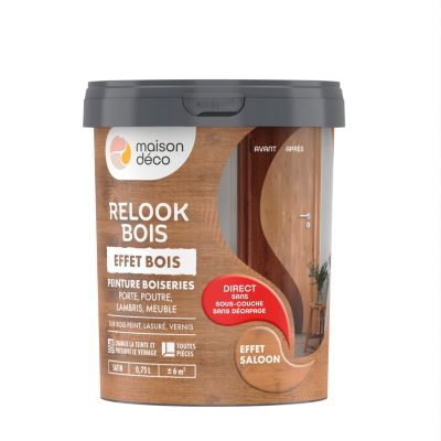 Peinture boiseries Maison Déco Relook bois effet saloon 750ml