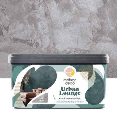 Enduit lisse métallisé Maison Déco Urban Lounge Déco gris cosy 4KG
