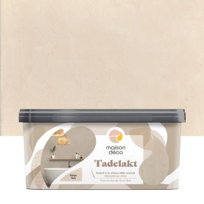 Enduit à la chaux effet marbré Maison Déco Tadelakt beige spa 5L