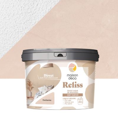 Enduit coloré de rénovation mat nuancé Maison Déco Reliss cachemire 15KG
