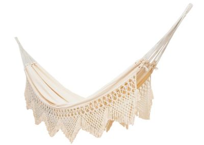 PROLOISIRS Toile de hamac Personal 105 Frange 265 x 170 cm Naturel